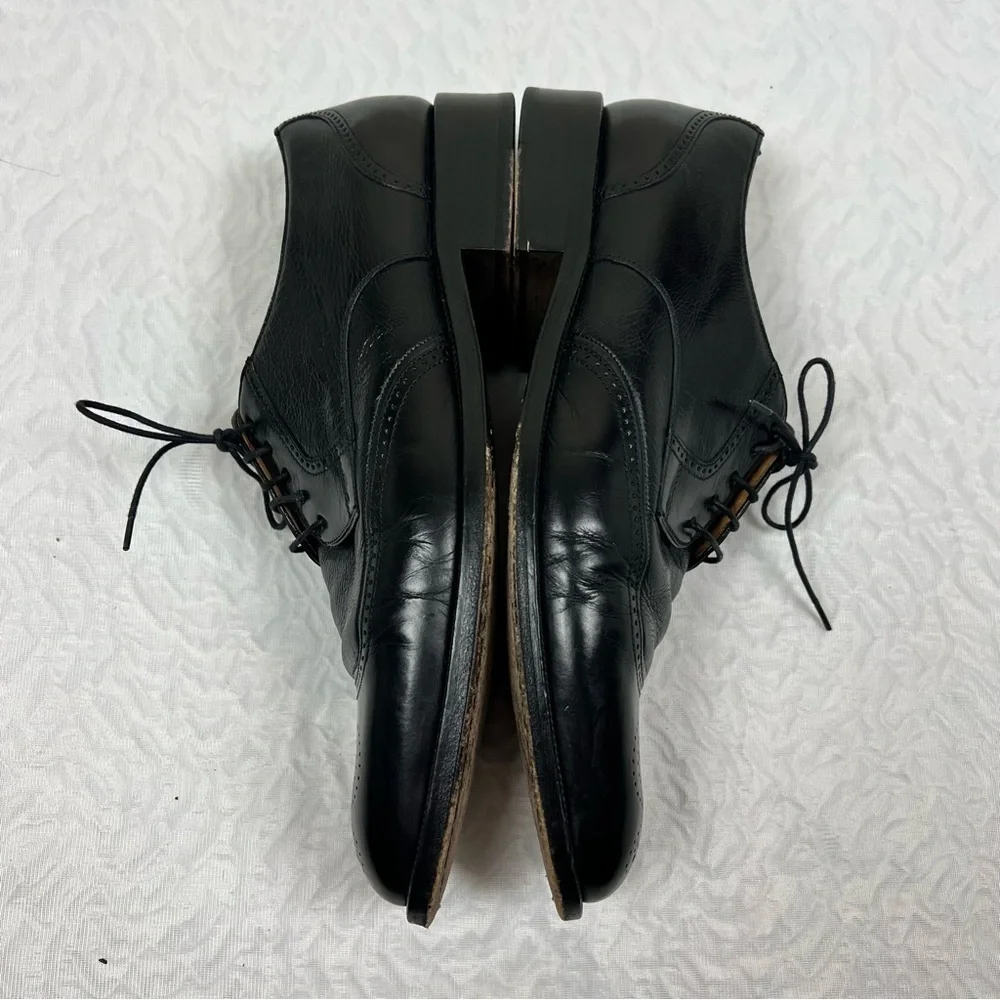Magnanni Men’s  Black Leather Oxford Dress Shoes Classic Brogue Lace Up